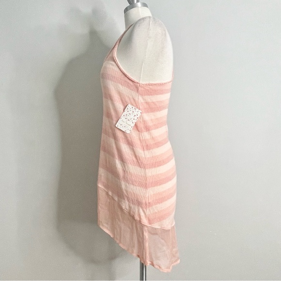 FREE PEOPLE Striped Ribbed Racerback Tunic Tank Top Mini Dress - Picture 4 of 8